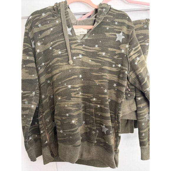VINTAGE HAVANA GREEN CAMO STAR SWEATPANTS JOGGER AND HOODIE SET SZ MEDIUM - Picture 2 of 8